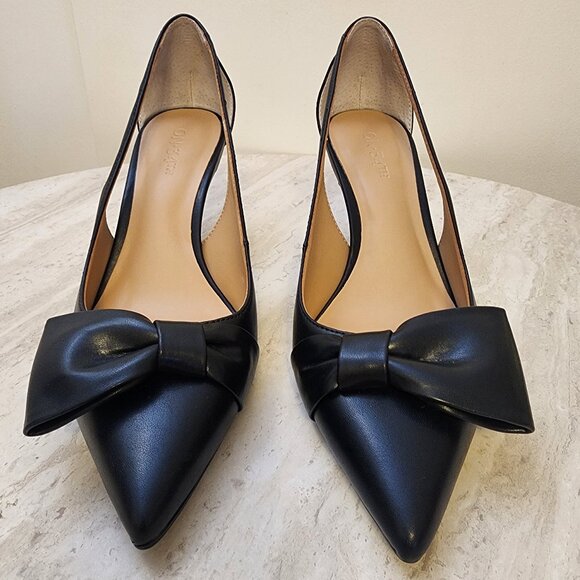 ON 34th Shoes - On 34th Womens Elayne Cutout Pumps Black Smooth 6.5M - A010